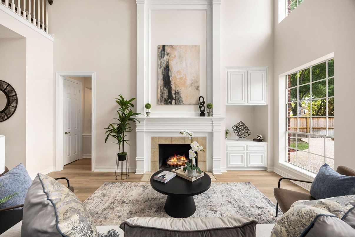 Fireplace, Interior, Living room, Wood Texture Flooring