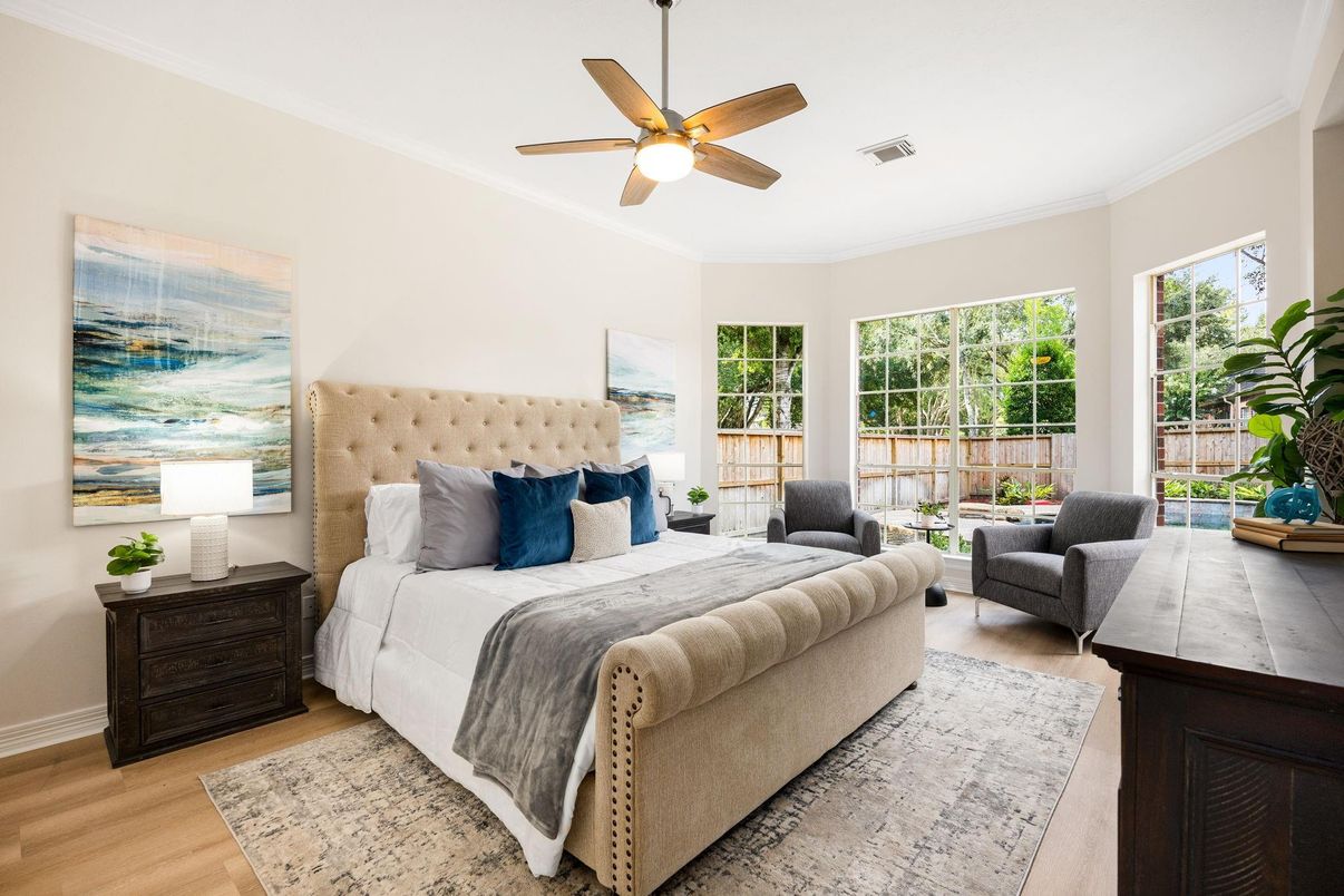 Bedroom, Interior, Wood Texture Flooring