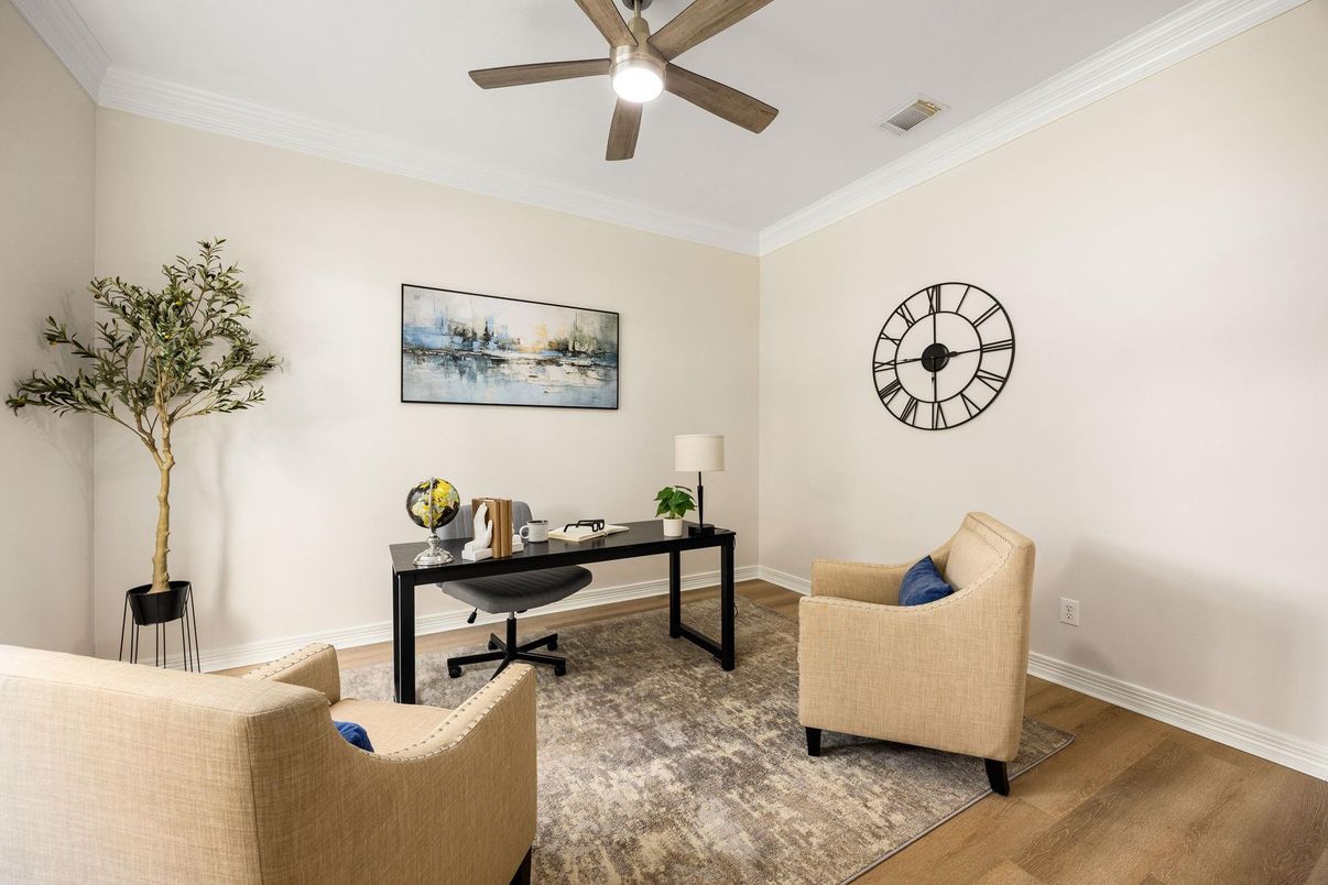 Home Office, Interior, Wood Texture Flooring