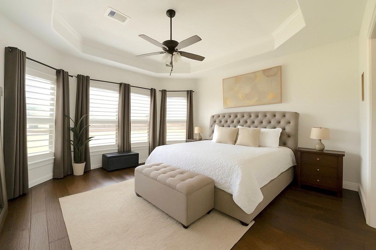 Bedroom, Interior, Wood Texture Flooring
