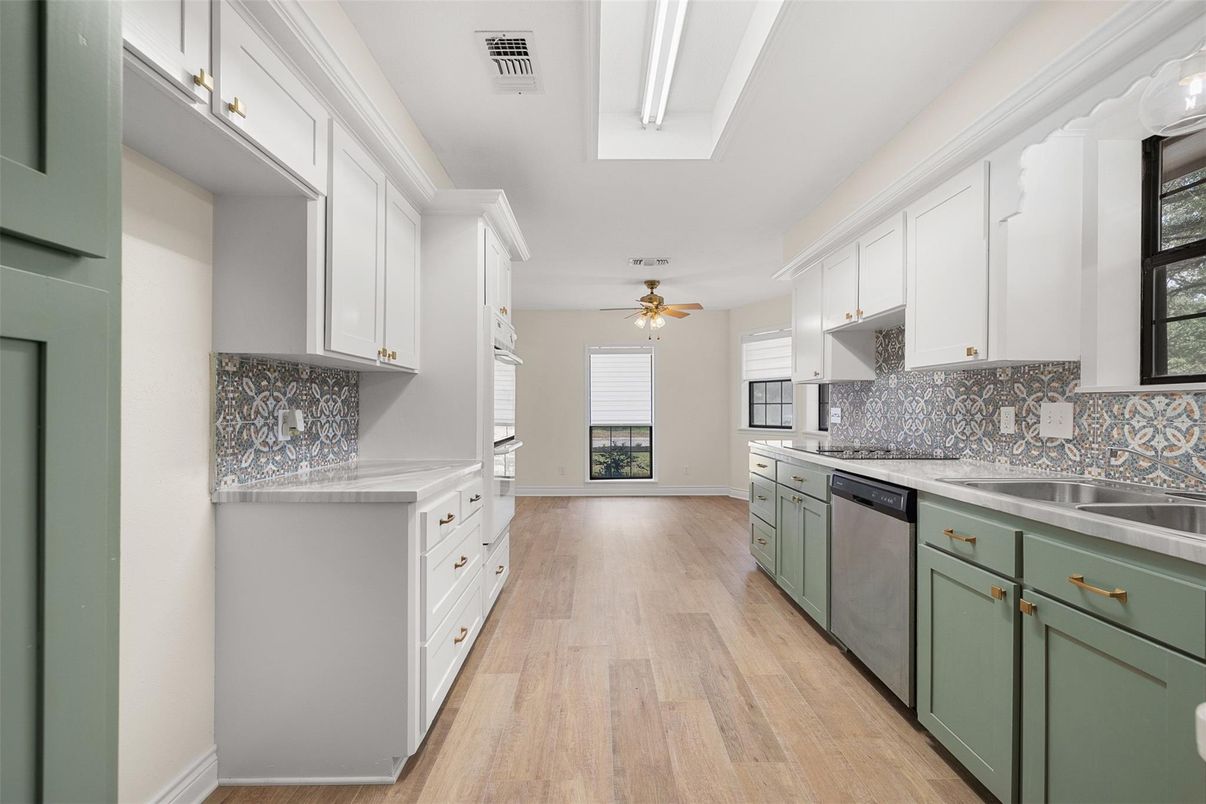Interior, Kitchen, Wood Texture Flooring