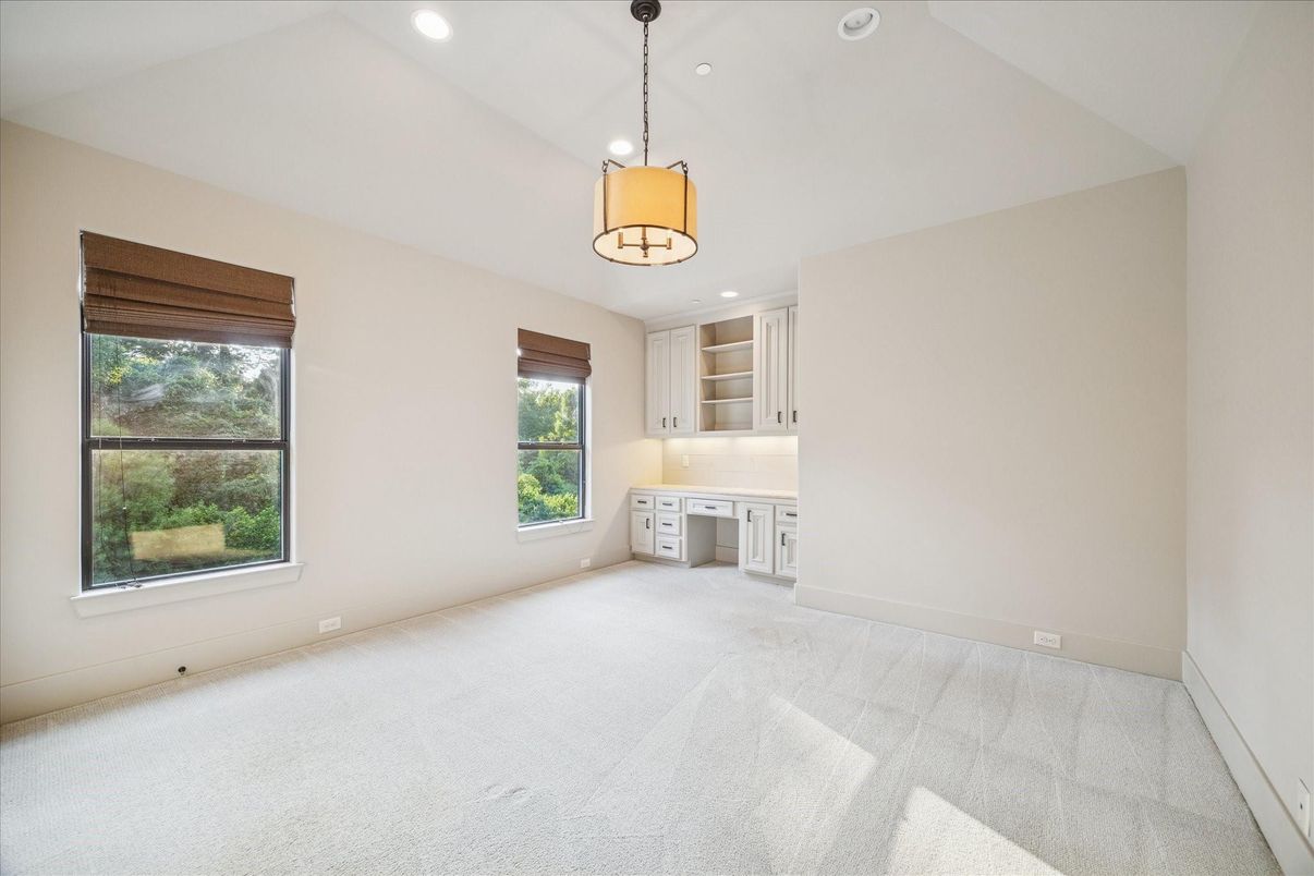 Empty room, Interior, Kitchen, Pendant Lights, Recessed Lighting