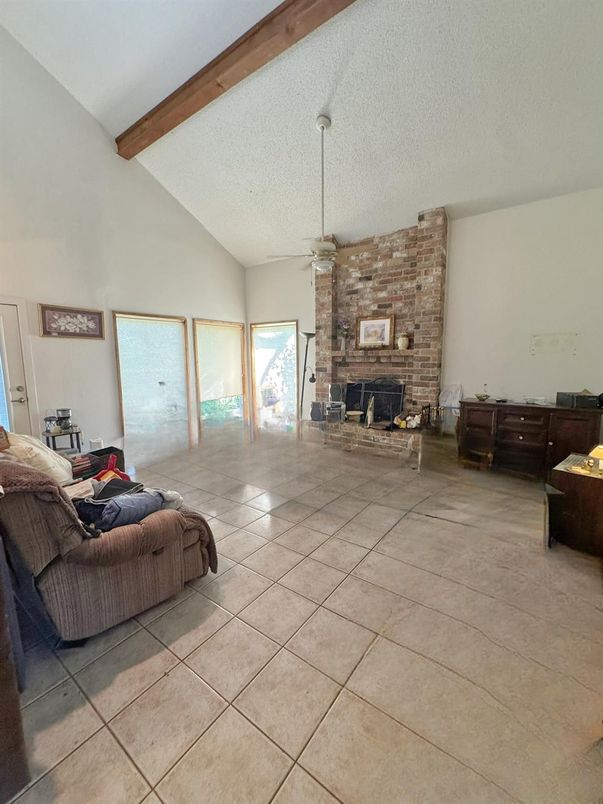 Fireplace, Interior, Stone Walls, Wooden Beams