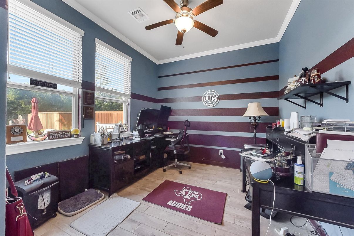 Home Office, Interior, Wood Texture Flooring