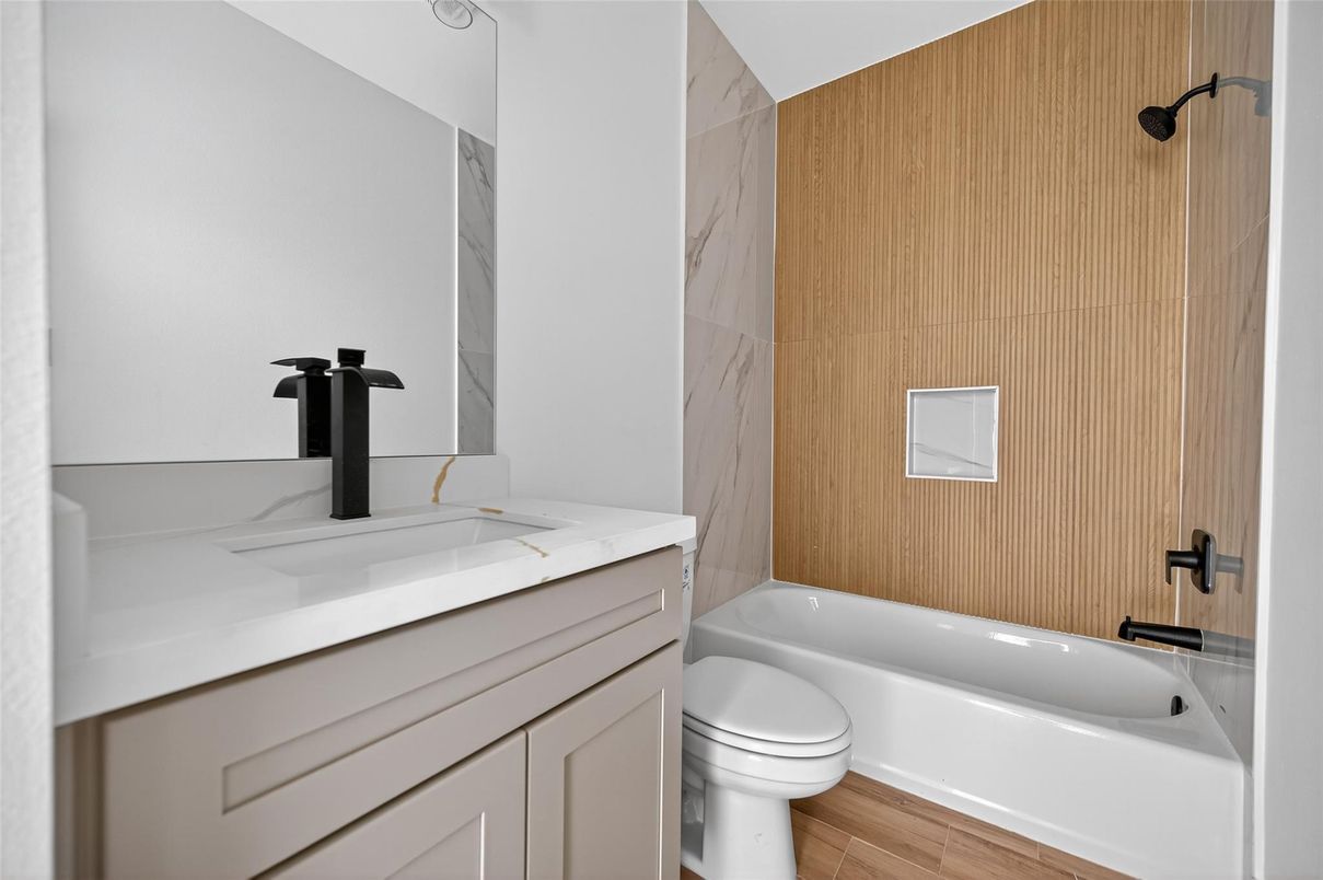 Bathroom, Interior, Wood Texture Flooring