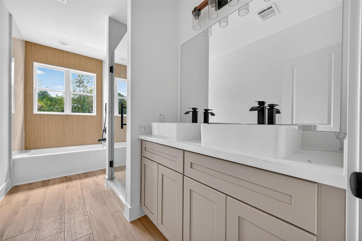 Bathroom, Interior, Wood Texture Flooring
