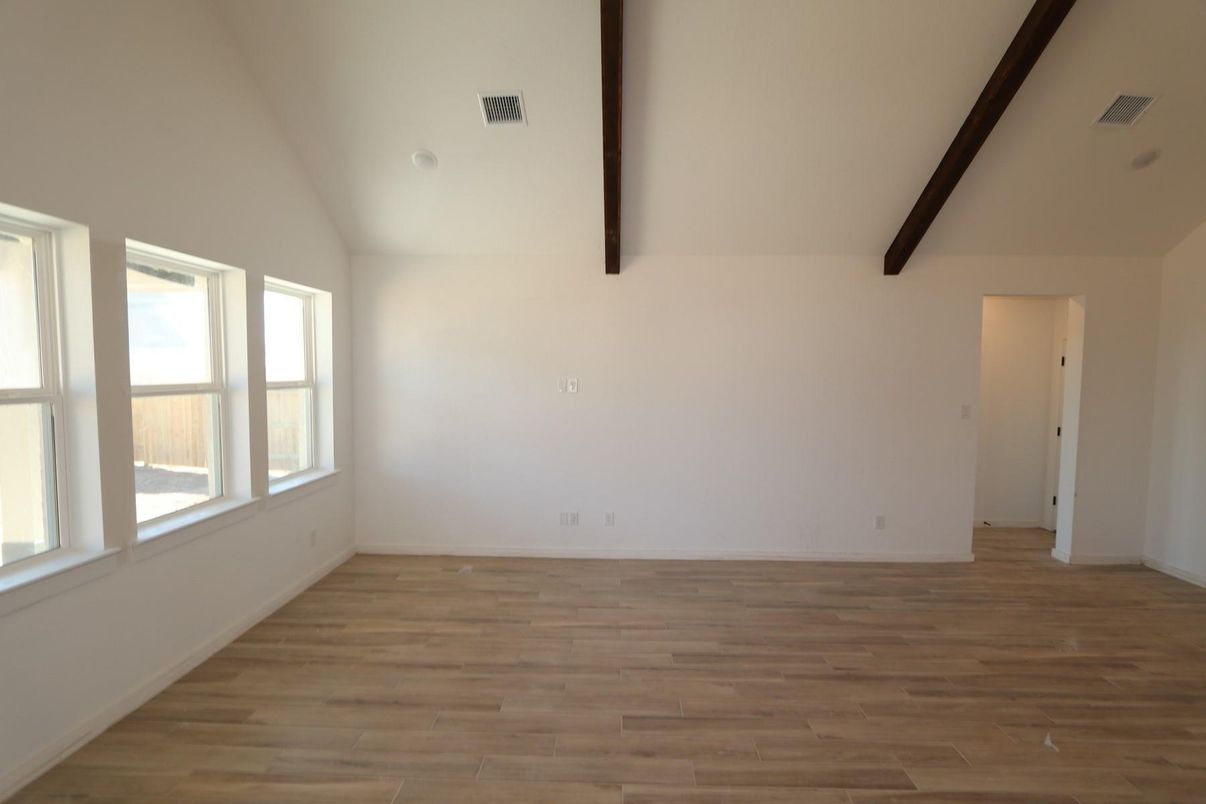 Empty room, Interior, Wooden Beams, Wood Texture Flooring