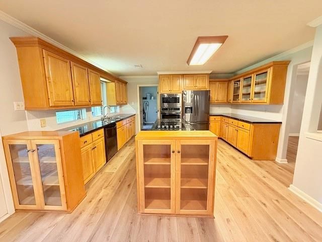Interior, Kitchen, Wood Texture Flooring