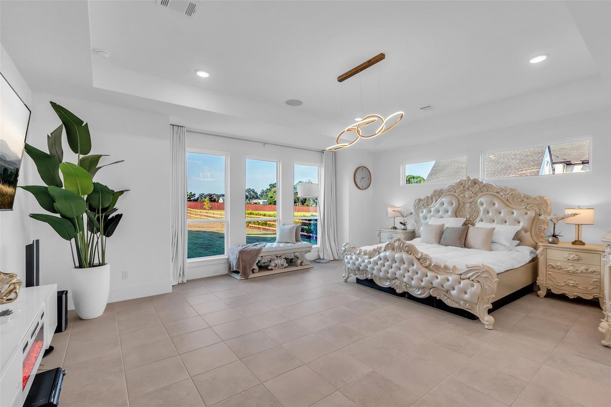 Bedroom, Interior, Pendant Lights, Recessed Lighting