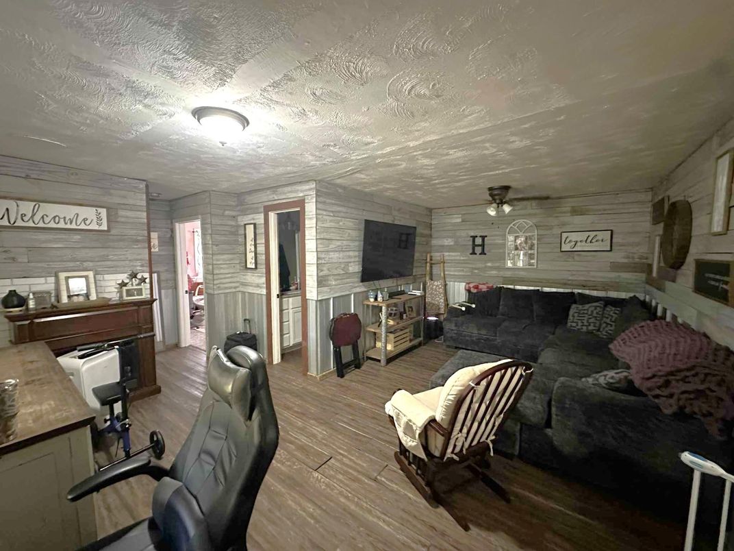 Fireplace, Interior, Living room, Piano, Stone Walls, Wood Texture Flooring