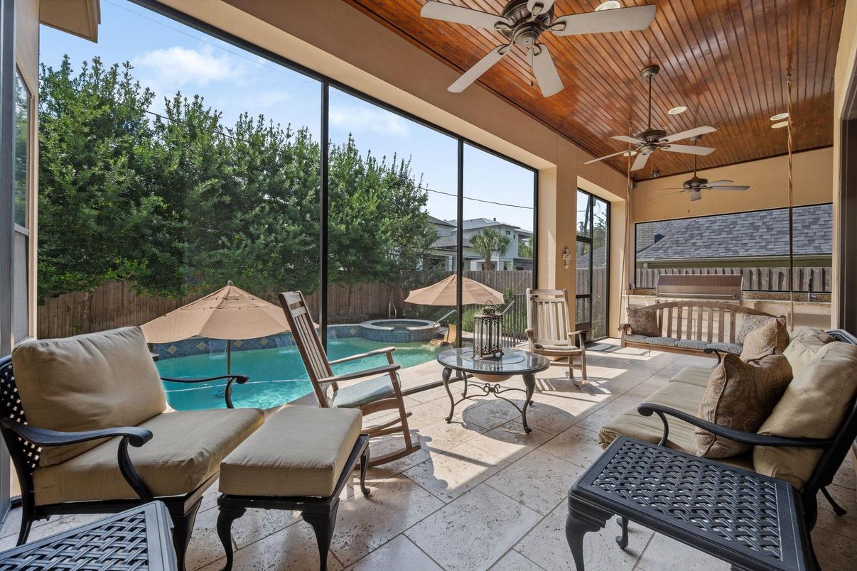Interior, Pool, Sun Room, Wooden Ceilings