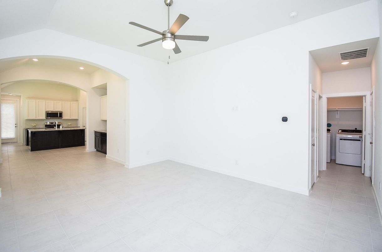Empty room, Interior, Kitchen, Recessed Lighting