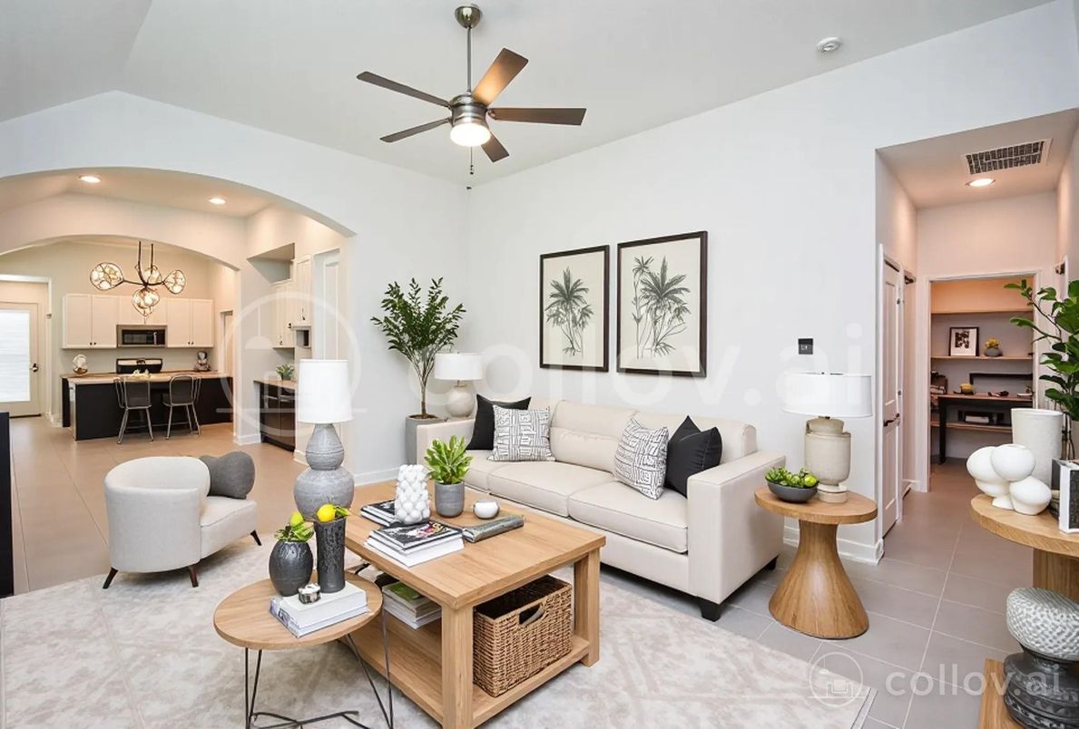Interior, Kitchen, Living room, Recessed Lighting