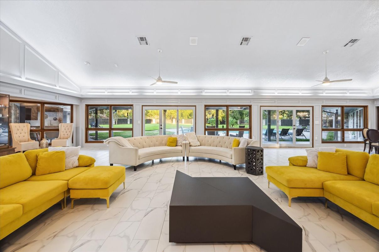 Interior, Living room, Marble, Recessed Lighting, Water