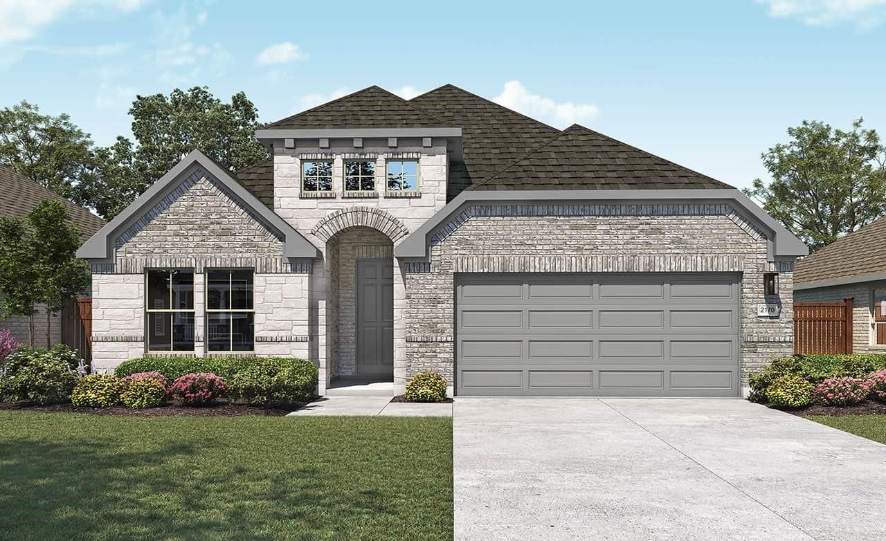 Attached, Exterior, Facade, Brick Traditional