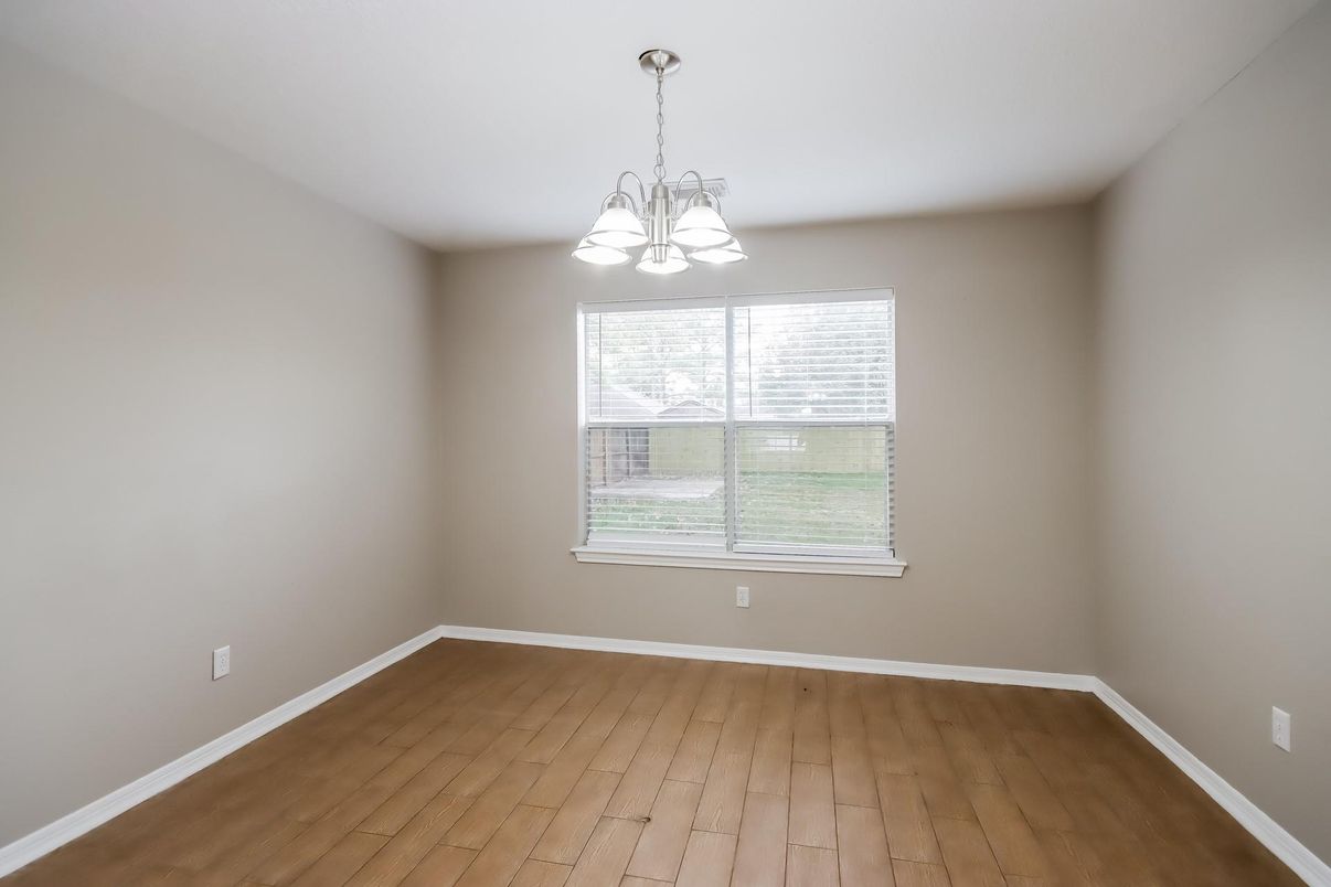 Chandelier, Empty room, Interior, Wood Texture Flooring
