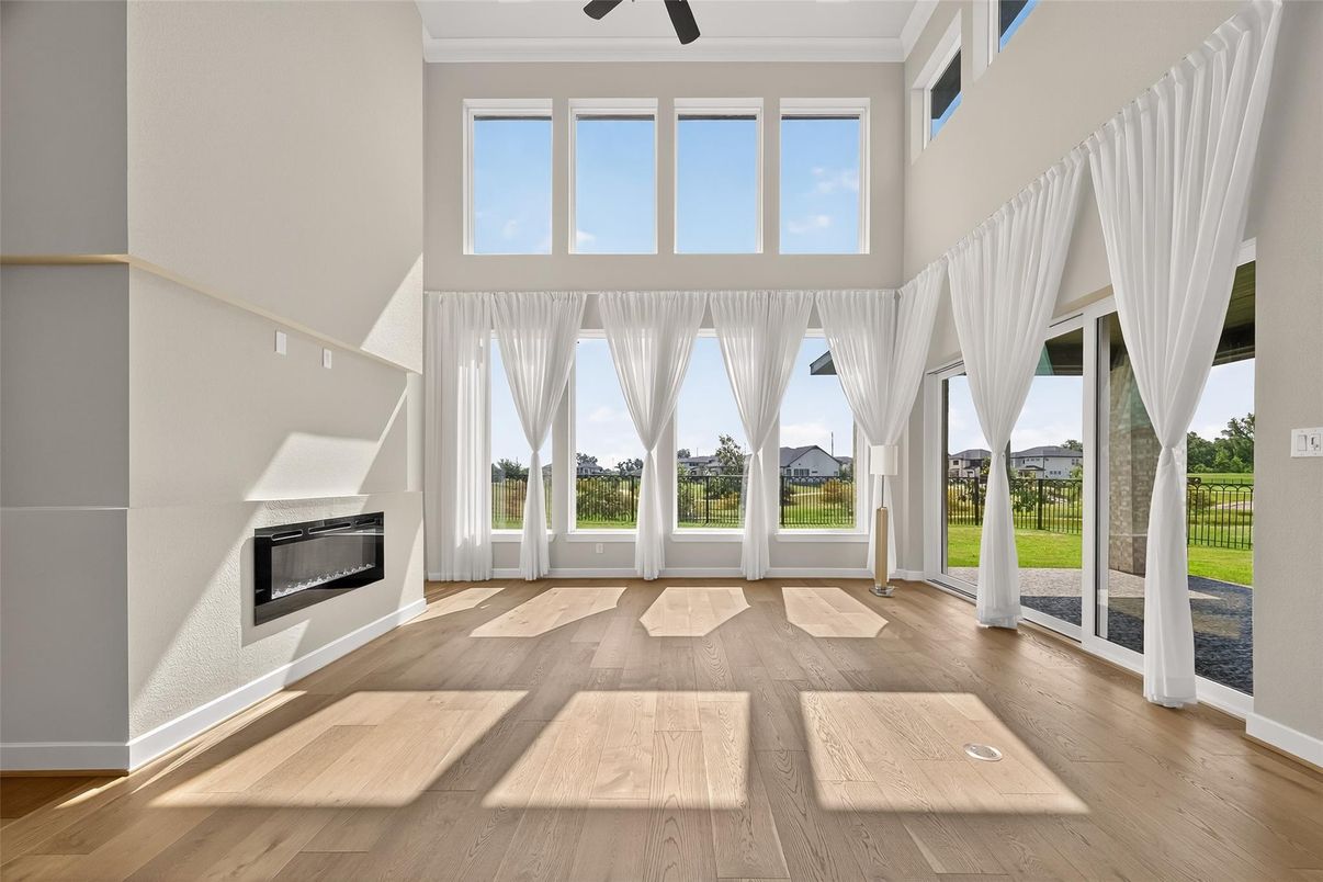 Fireplace, Interior, Wood Texture Flooring