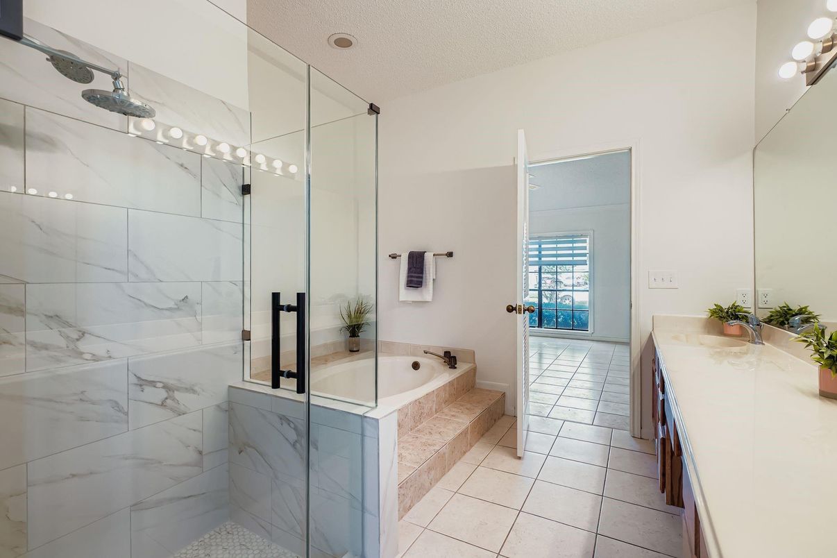 Bathroom, Glass Shower, Interior, Marble Walls