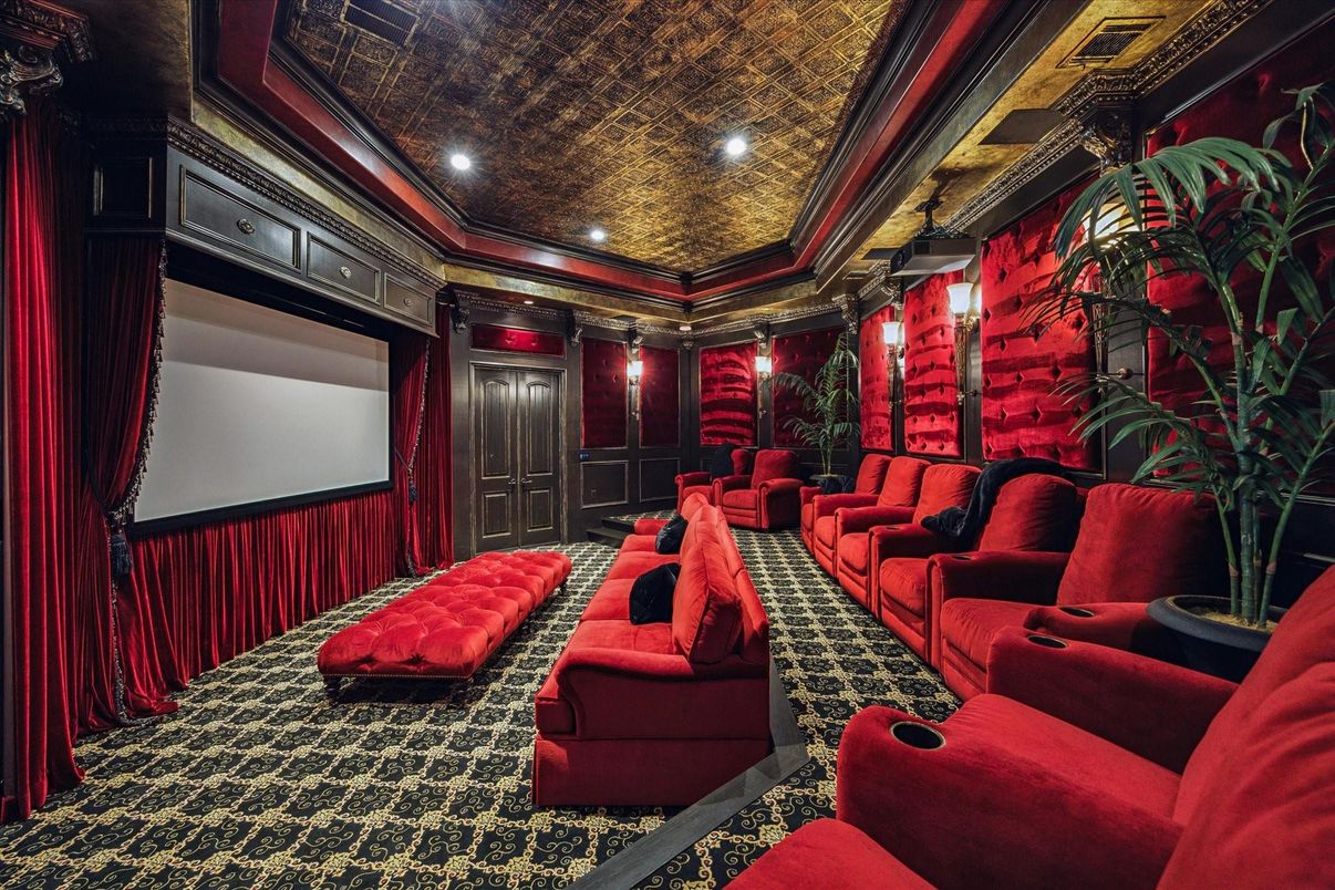 Home Theatre Room, Interior, Projection Screen, Recessed Lighting, Theatre Room