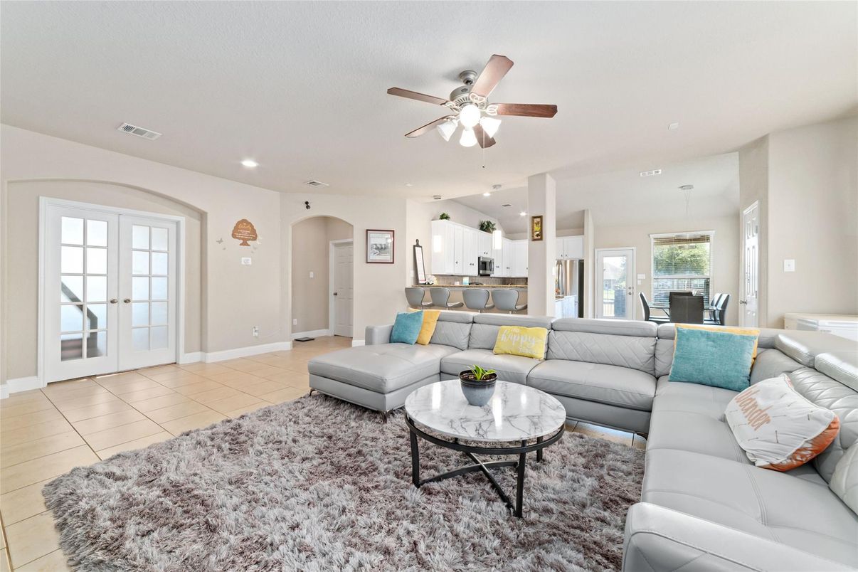 Dining room, Interior, Kitchen, Living room, Pendant Lights, Recessed Lighting