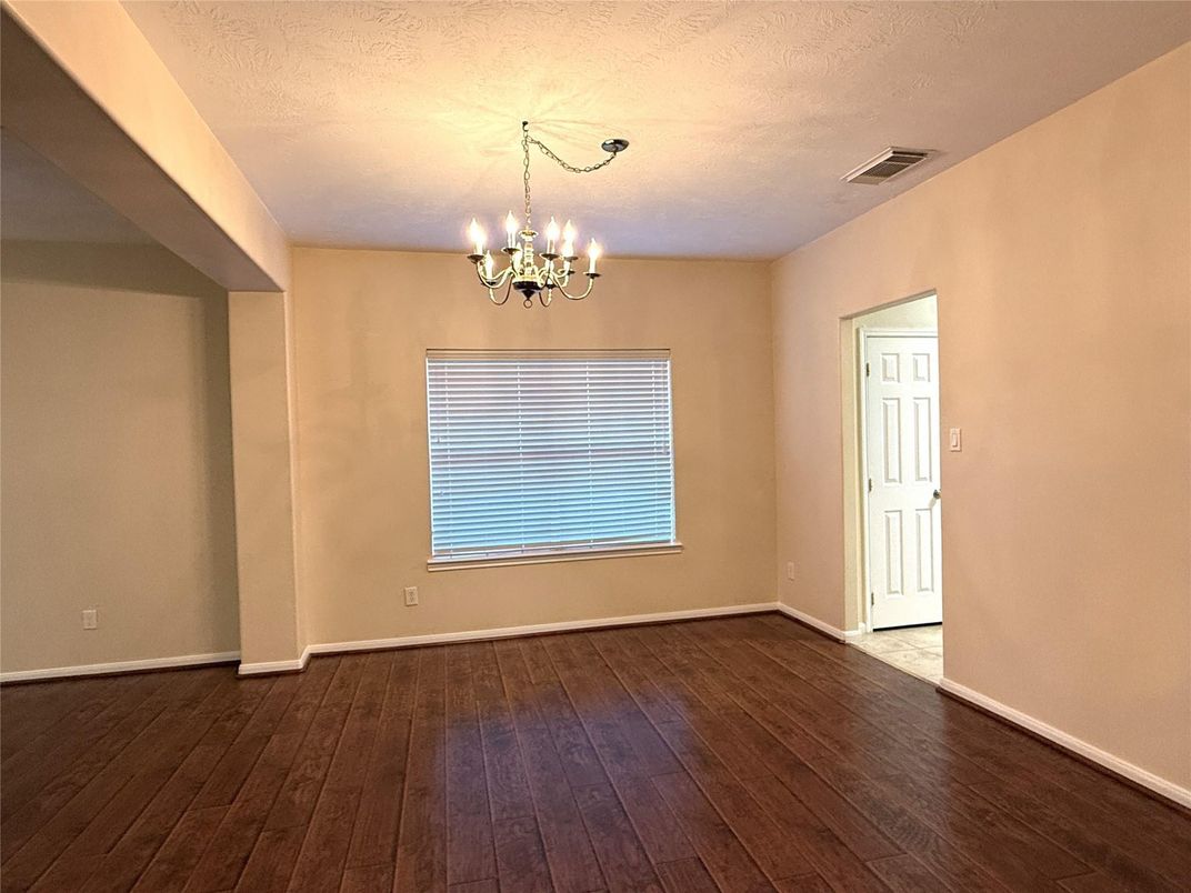 Chandelier, Empty room, Interior, Wood Texture Flooring