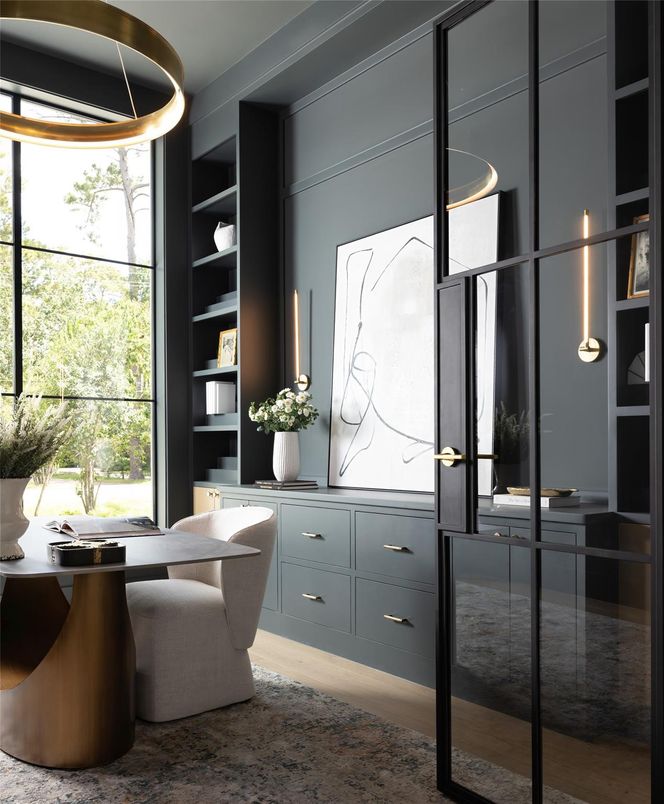 Home Office, Interior, Pendant Lights