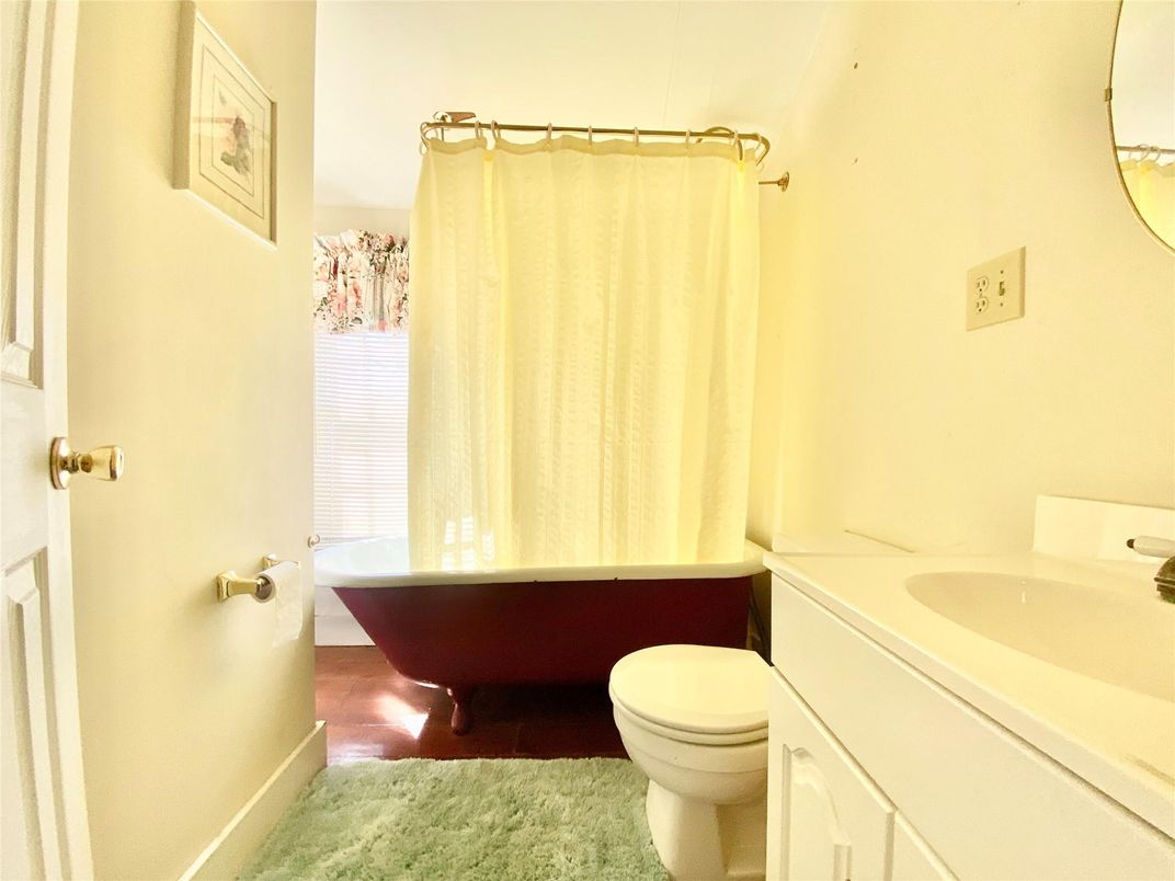 Bathroom, Free Standing Baths, Interior, Wood Texture Flooring