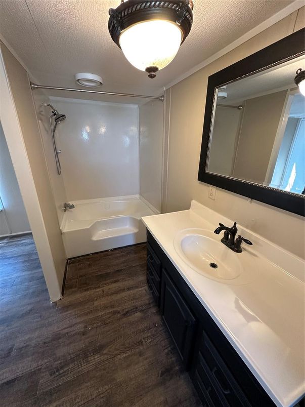 Bathroom, Dual Sink Vanities, Interior, Wood Texture Flooring