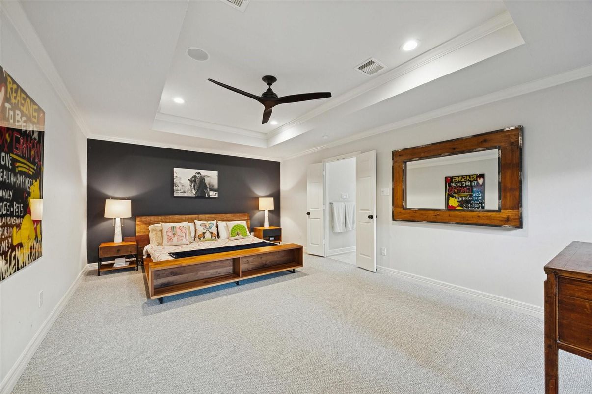 Bedroom, Interior, Recessed Lighting