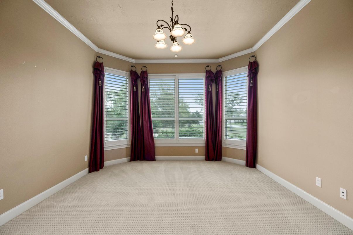 Chandelier, Empty room, Interior
