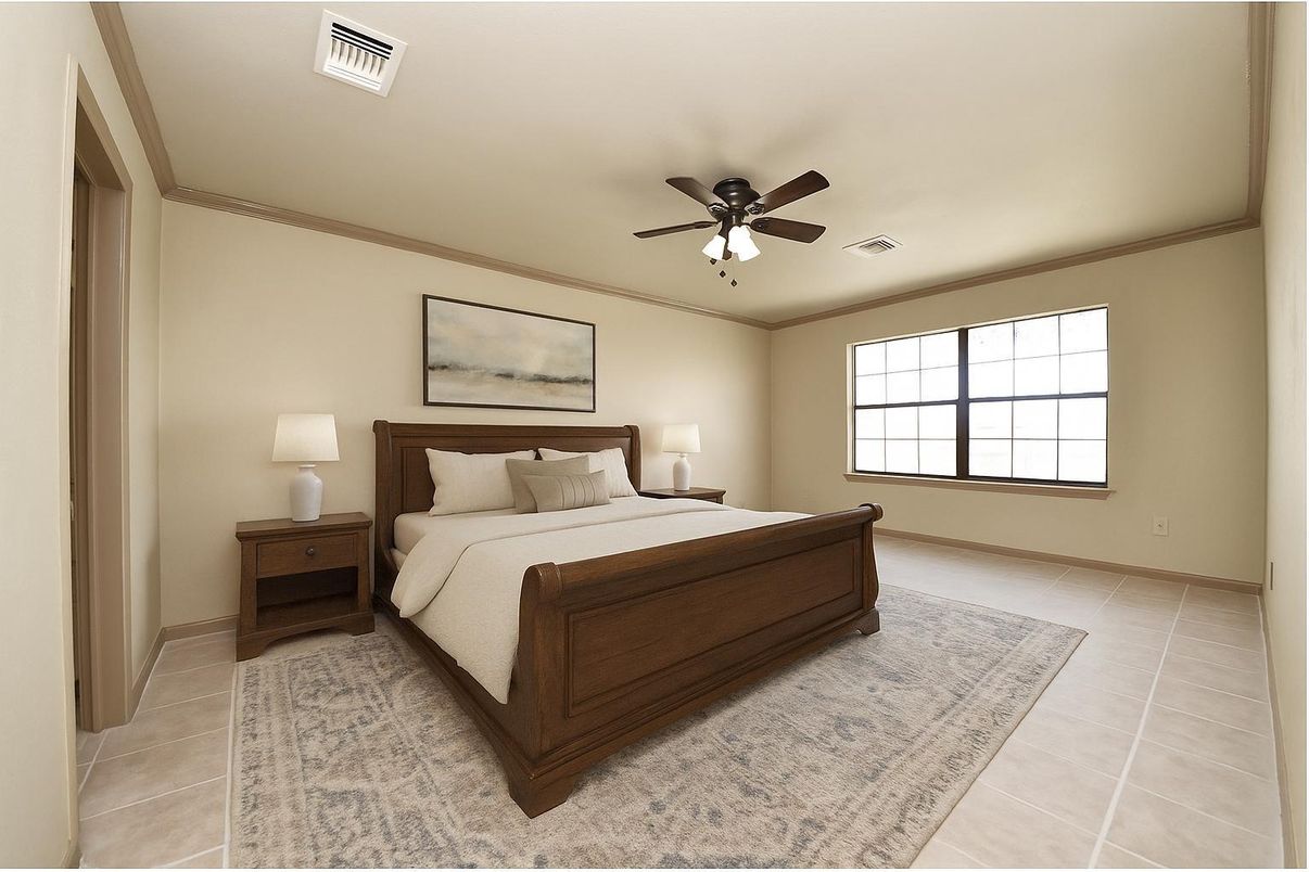 Bedroom, Interior, Recessed Lighting
