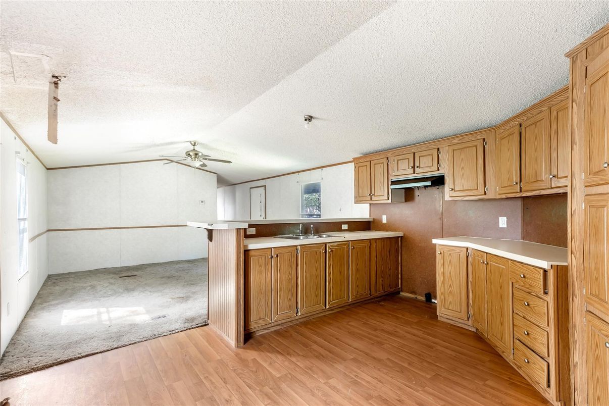 Interior, Kitchen, Wood Texture Flooring