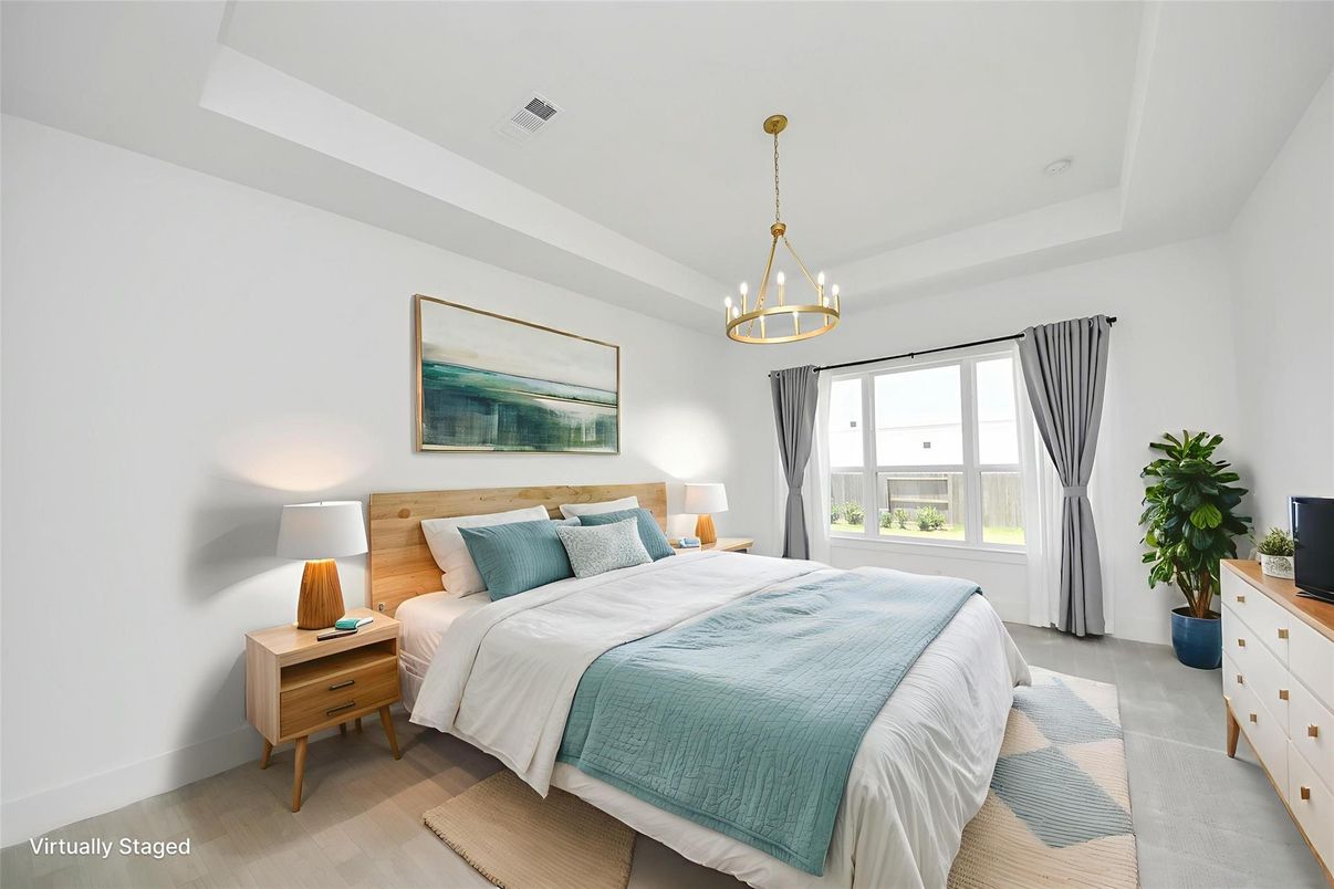 Bedroom, Interior, Pendant Lights