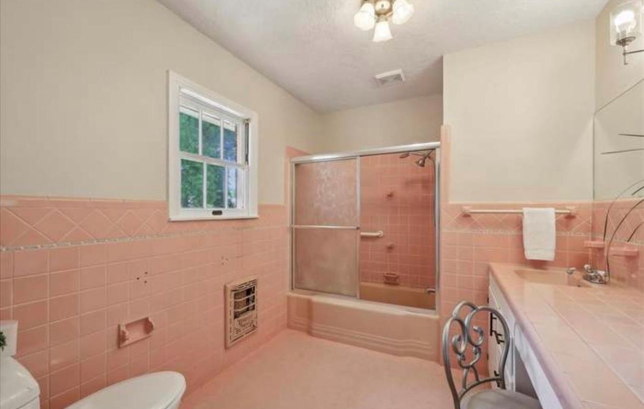 Bathroom, Glass Shower, Interior, Tile Countertops
