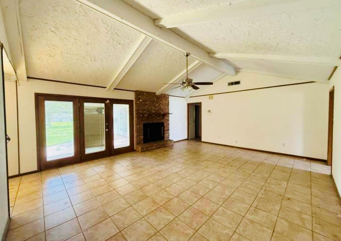 Empty room, Fireplace, Interior, Stone Walls