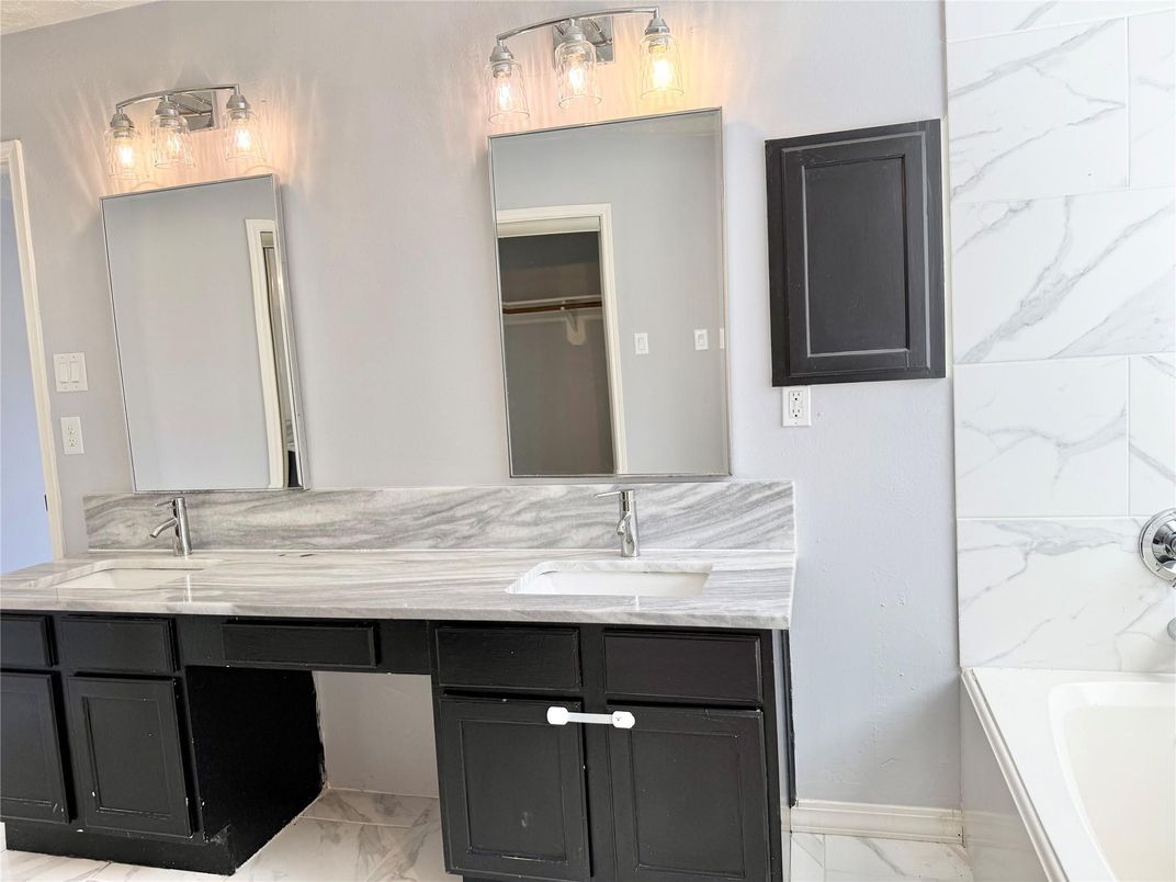 Bathroom, Dual Sink Vanities, Interior, Marble, Marble Walls
