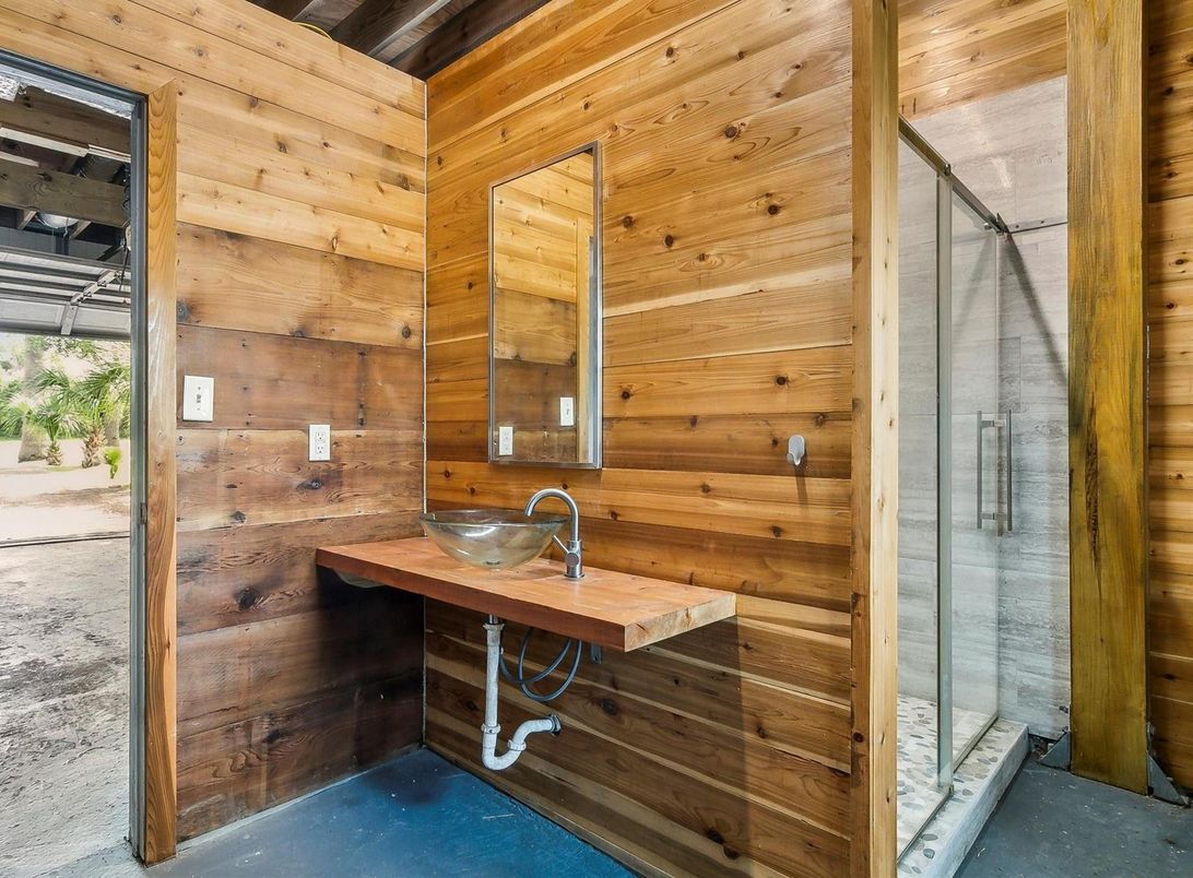 Bathroom, Interior, Wooden Walls