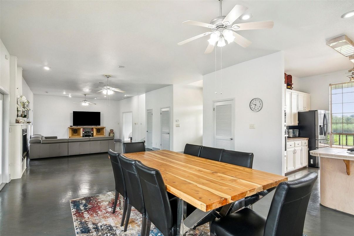 Dining room, Interior, Kitchen, Living room, Recessed Lighting