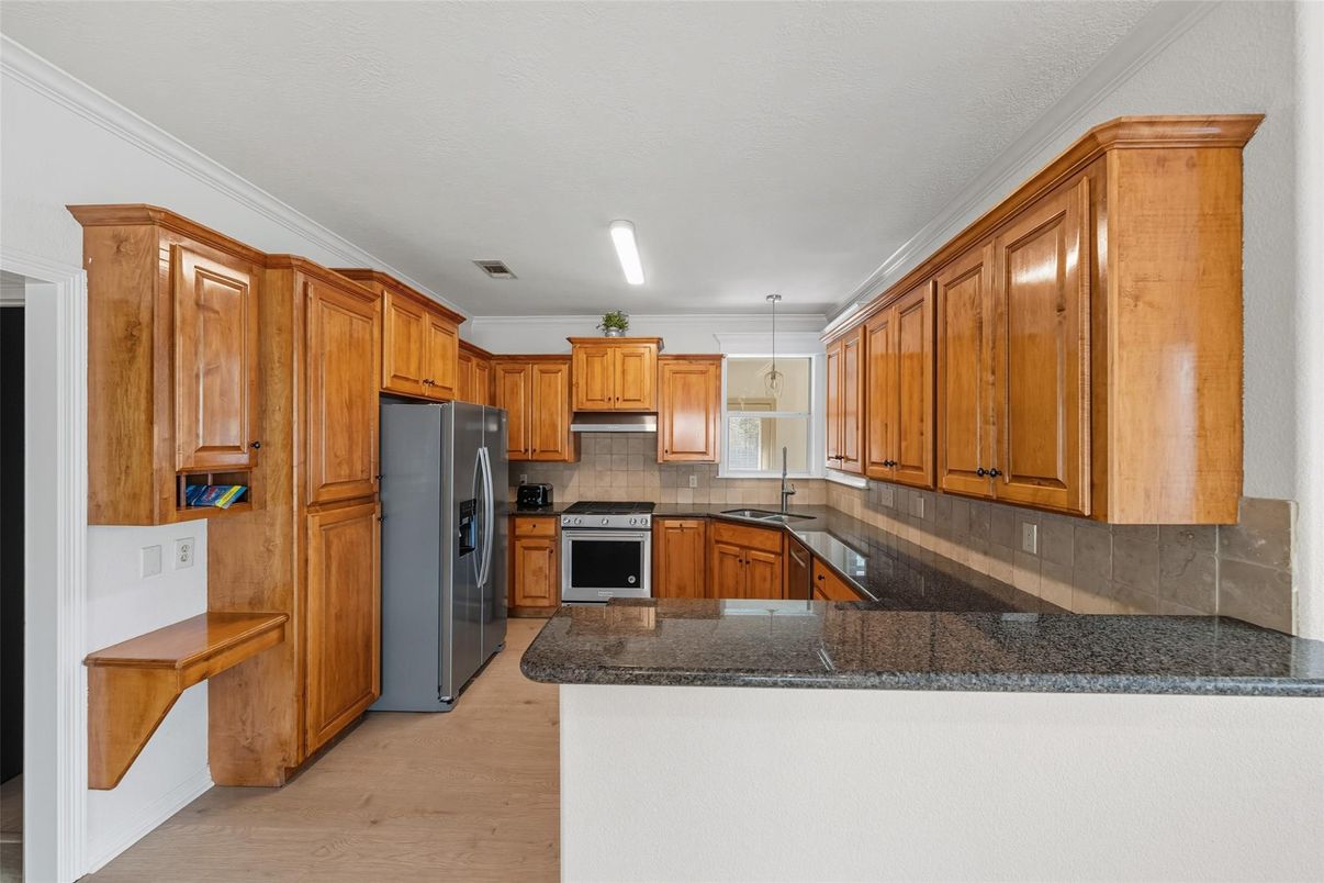 Interior, Kitchen, Wood Texture Flooring