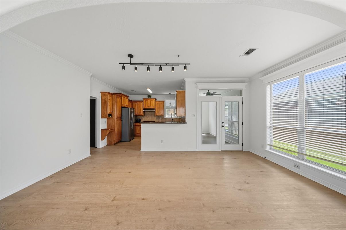 Empty room, Interior, Kitchen, Wood Texture Flooring