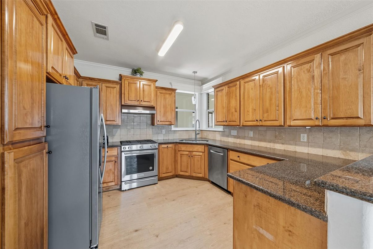 Interior, Kitchen, Wood Texture Flooring