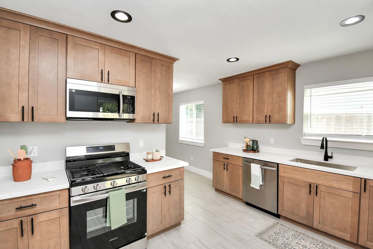 Interior, Kitchen, Recessed Lighting, Stainless Steel Appliances