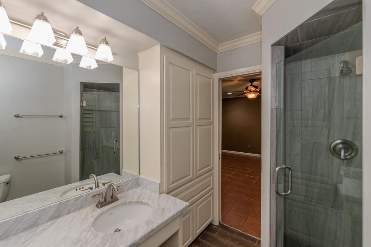 Bathroom, Dual Sink Vanities, Glass Shower, Interior