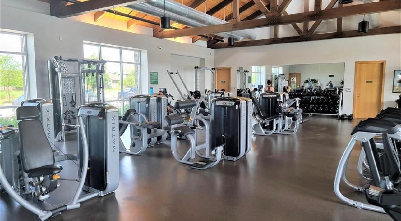 Fitness Equipment, Gym, Interior, Wooden Beams