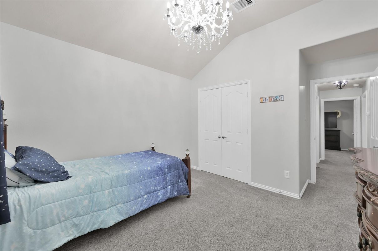 Bedroom, Chandelier, Interior
