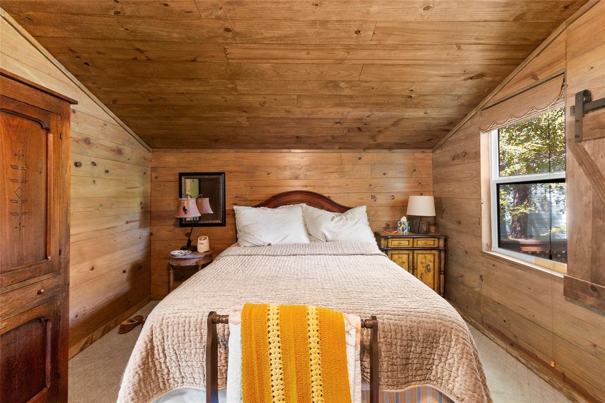 Bedroom, Interior, Wooden Ceilings, Wooden Walls