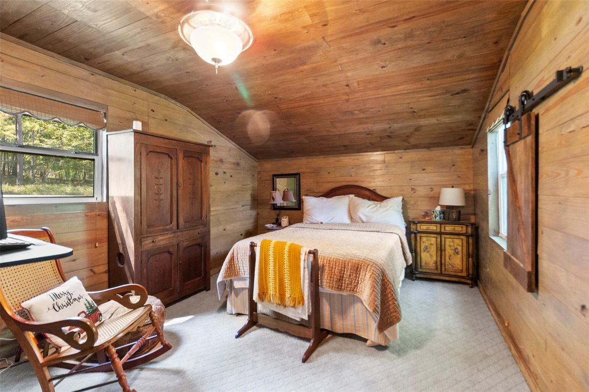 Bedroom, Interior, Wooden Ceilings, Wooden Walls