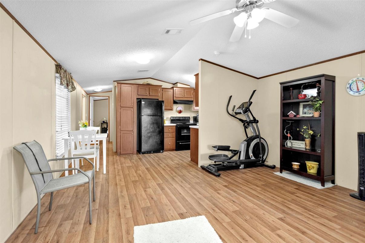 Fitness Equipment, Interior, Kitchen, Wood Texture Flooring