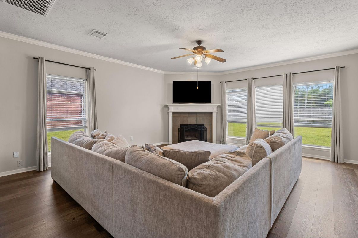 Fireplace, Interior, Living room, Wood Texture Flooring