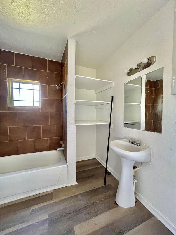 Bathroom, Interior, Wood Texture Flooring